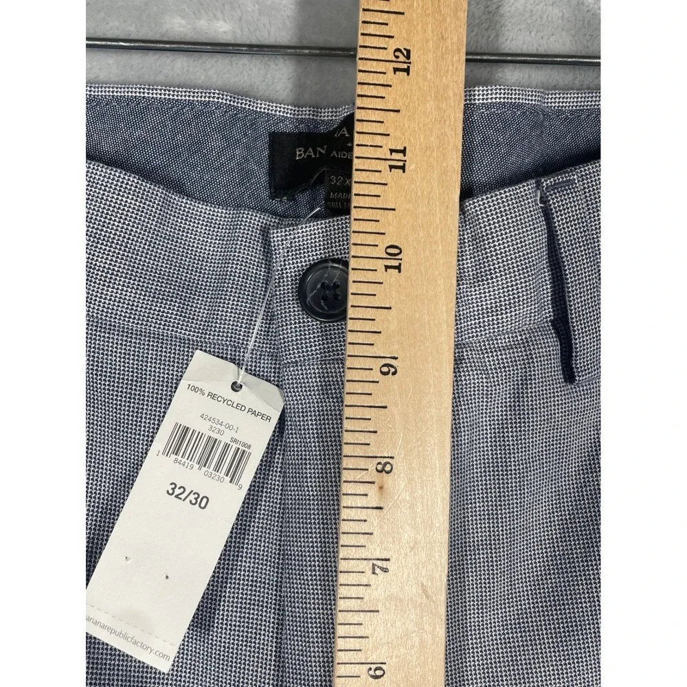 Banana Republic Slim Fit Chino Pants Light Blue Textured Cotton Blend 32x30 NEW